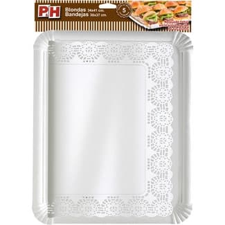 Blonda 34x41 con bandeja de cartón 30x37 estuche 5 unidades - P&h