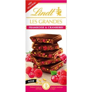Chocolate negro con frambuesas y arándanos tableta 150 g - Lindt Les Grandes