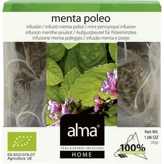 Infusión de menta poleo ecológica estuche 15 bolsitas biodegradables - Alma Home