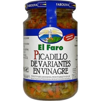 Picadillo de variantes en vinagre frasco 200 g neto escurrido - El Faro
