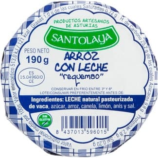 Arroz con leche sin gluten tarro 190 g - Santolaya