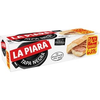 Tapa Negra paté de hígado de cerdo pack 6 lata 75 g - La Piara