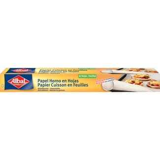 Papel de horno precortado antiadherente e impermeable rollo 16 unidades - Albal