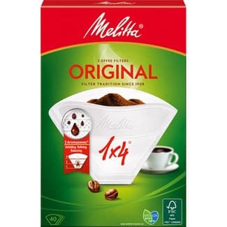 Filtros de café Classic 1-4 tazas bolsa 40 unidades - Melitta