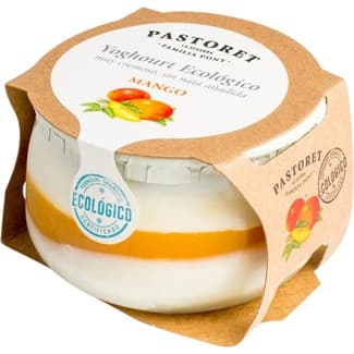 Yogur cremoso con mango azucarado sin gluten ecológico envase 135 g - Pastoret