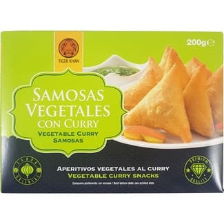 Samosas vegetales con curry estuche 200 g - Tiger Khan