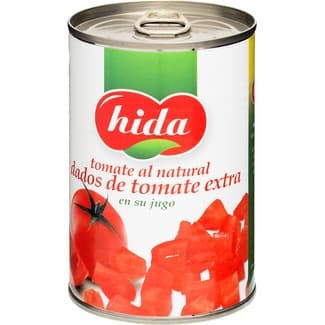 Tomate natural en dados lata 400 g - Hida