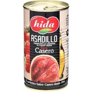 Asadillo tomate frito con pimientos del piquillo asados lata 400 g - Hida