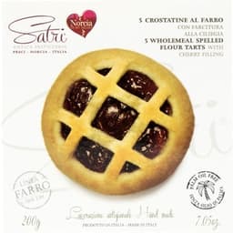 Bizcocho de harina de espelta integral con mermelada de cerezas estuche 200 g - Satri
