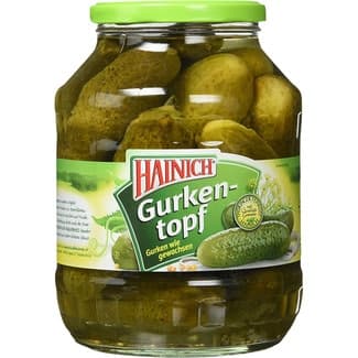 Pepinillos Gurkentopf frasco 850 g neto escurrido - Hainich