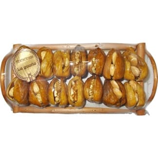 Cesta nº25 Caliope higos cuello dama, almendras fritas, avellana tostada y nuez hidromiel 250 g - La Guaña