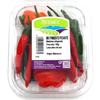 Pimiento picante mix tarrina 100 g - Herbex