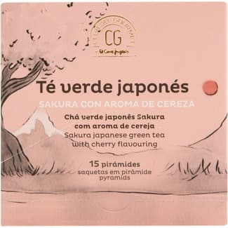 Té verde con aroma de cereza 15 pirámides estuche 33,75 g - Club Del Gourmet