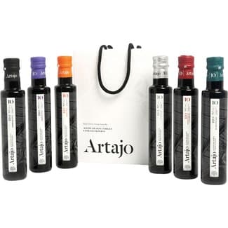 Aceite de oliva virgen extra monovarietales ecológico DOP Aceite de Navarra 6x250 ml estuche 1,5 l - Artajo
