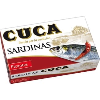 Sardinas picantes en aceite lata 85 g neto escurrido - Cuca