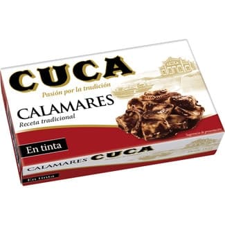 Calamares troceados en su tinta lata 72 g neto escurrido - Cuca