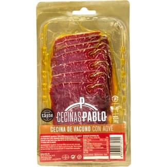 Cecina de vacuno con AOVE en lonchas sin gluten envase 90 g - Cecinas Pablo