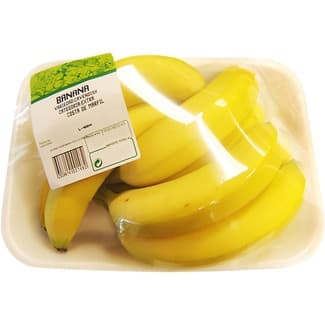 Banana peso aproximado bandeja 1 kg