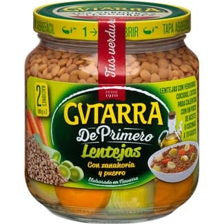 De Primero lentejas con zanahoria y puerro frasco 360 g - Gvtarra