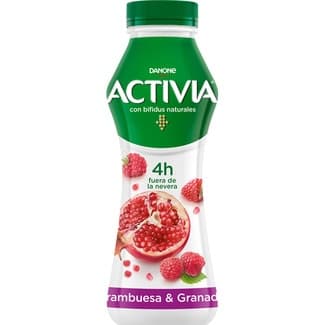 Bífidus líquido con frambuesa y granada botella 280 g - Danone Activia