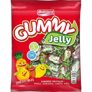 Gummy Jelly caramelos de goma sabores frutales sin gluten bolsa 100 g - Dulciora