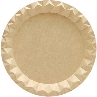 Plato cartón redondo Kraft 18 cm paquete 20 unidades - P&h