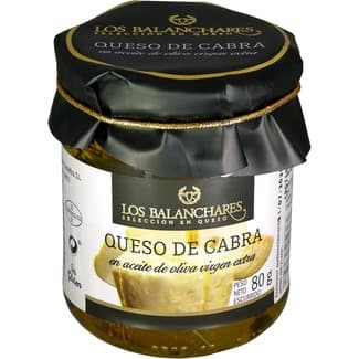 Queso de cabra en aceite de oliva virgen extra 2 piezas tarro 80 g - Los Balanchares