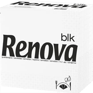 Servilletas blancas 2 capas 40x40 cm paquete 75 unidades - Renova