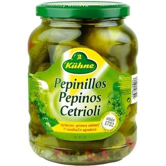 Pepinillos frasco 360 g neto escurrido - Kuhne