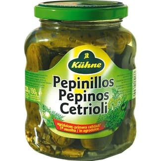 Pepinillos tarro 185 g neto escurrido - Kuhne