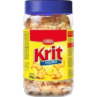 Piscis galletitas saladas de aperitivo bote 350 g - Cuetara Krit