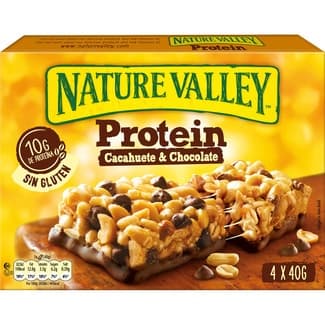 Protein barritas de cacahuete y chocolate 4 unidades estuche 160 g - Nature Valley