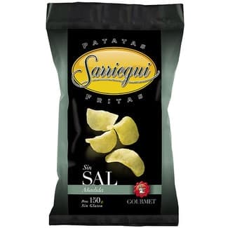 Patatas fritas con aceite de oliva virgen extra sin sal bolsa 150 g - Sarriegui