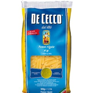 Macarrones penne rigate nº41 bolsa 500 g - De Cecco