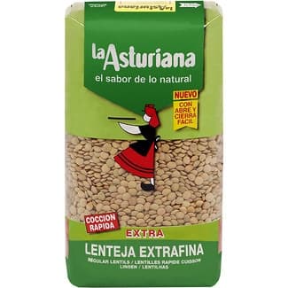 Lenteja cocción rápida paquete 1 kg - La Asturiana