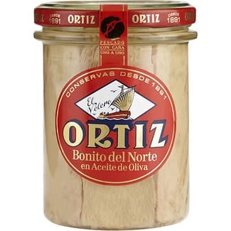 Bonito del norte en aceite de oliva frasco 150 g neto escurrido - Ortiz