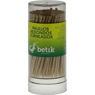 Palillos torneados con palillero bote 200 unidades - Betik