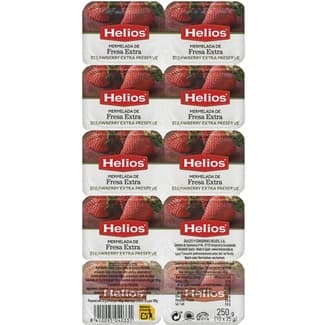 Confitura de fresa pack 10 unidades 25 g - Helios