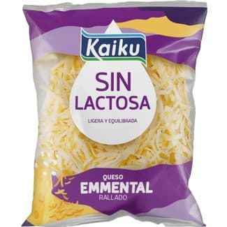 Queso rallado emmental sin lactosa bolsa 100 g - Kaiku