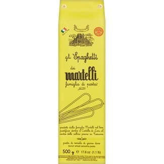 Gli espaguetis pasta especial italiana de semola de grano duro envase 500 g - Martelli