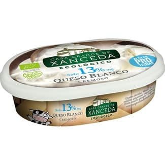 Queso blanco cremoso para untar 13% m.g. alto en proteínas ecológico tarrina 175 g - Casa Grande De Xanceda