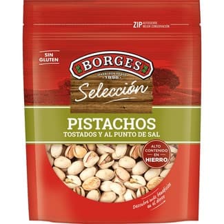 Pistachos tostados al punto de sal bolsa 130 g - Borges Seleccion