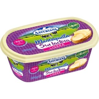 Matequilla ligera - 50% de calorías sin gluten sin lactosa tarrina 250 g - Asturiana