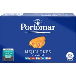 Mejillones en escabeche de las rías gallegas 8-12 pieza lata 69 g neto escurrido - Portomar