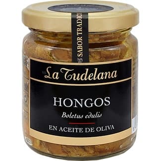 Hongos boletus edulis en aceite de oliva frasco 200 g - La Tudelana