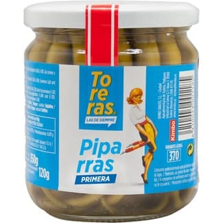 Toreras piparras con vinagre frasco 120 g neto escurrido - Kimbo