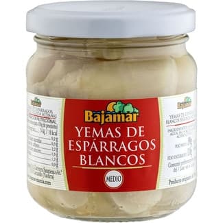 Yemas de espárragos medianas frasco 110 g neto escurrido - Bajamar