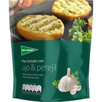 Pan tostado con ajo y perejil bolsa 160 g - El Corte Ingles