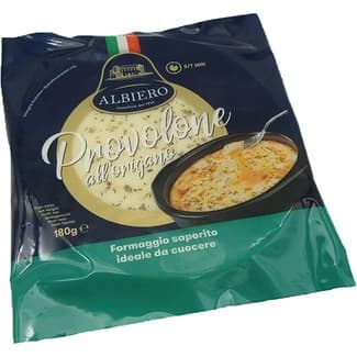 Queso italiano provolone dulce de vaca con orégano loncheado envase 180 g - Albiero