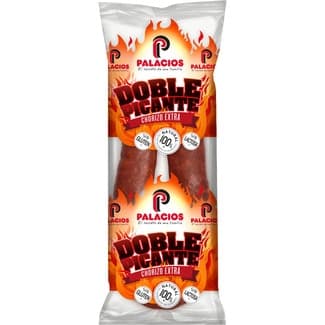 Chorizo extra 100% natural doble picante sin gluten sin lactosa pieza 250 g - Palacios